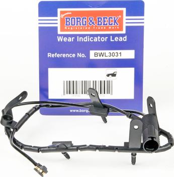 Borg & Beck BWL3031 - Сигнализатор, износ тормозных колодок abcparts.ee