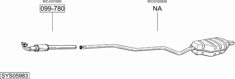 Bosal SYS05983 - Система выпуска ОГ abcparts.ee