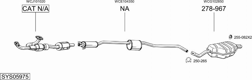 Bosal SYS05975 - Система выпуска ОГ abcparts.ee