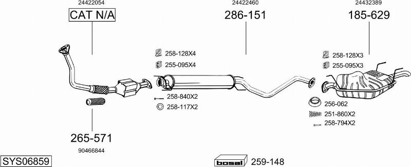 Bosal SYS06859 - Система выпуска ОГ abcparts.ee