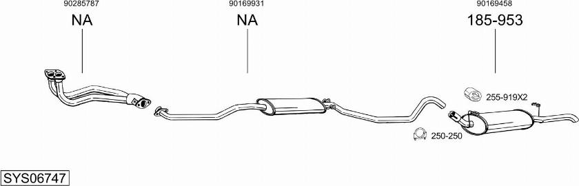 Bosal SYS06747 - Система выпуска ОГ abcparts.ee