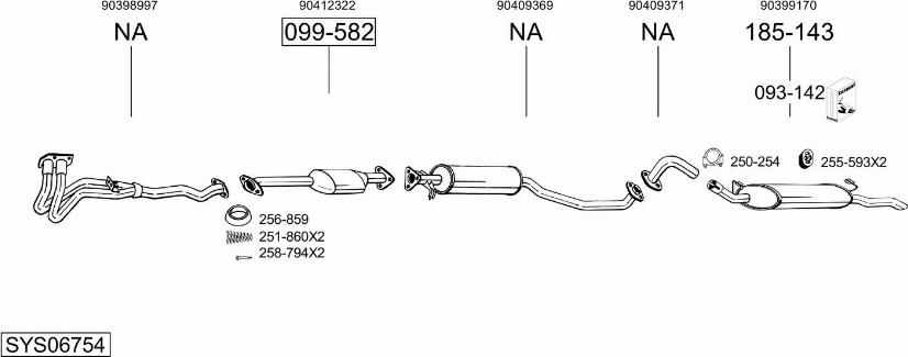 Bosal SYS06754 - Система выпуска ОГ abcparts.ee