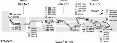 Bosal SYS03800 - Система выпуска ОГ abcparts.ee