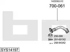 Bosal SYS14197 - Система выпуска ОГ abcparts.ee