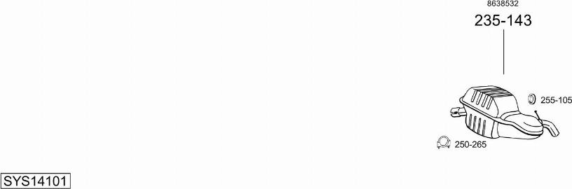 Bosal SYS14101 - Система выпуска ОГ abcparts.ee