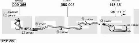 Bosal SYS12903 - Система выпуска ОГ abcparts.ee