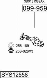 Bosal SYS12558 - Система выпуска ОГ abcparts.ee