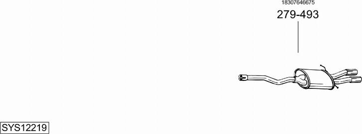 Bosal SYS12219 - Система выпуска ОГ abcparts.ee