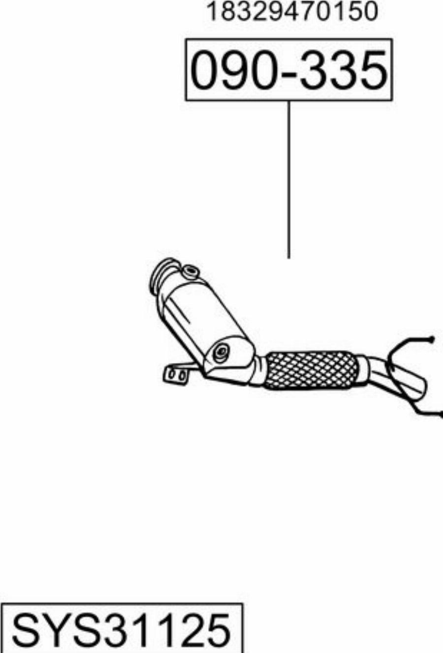 Bosal SYS31125 - Система выпуска ОГ abcparts.ee