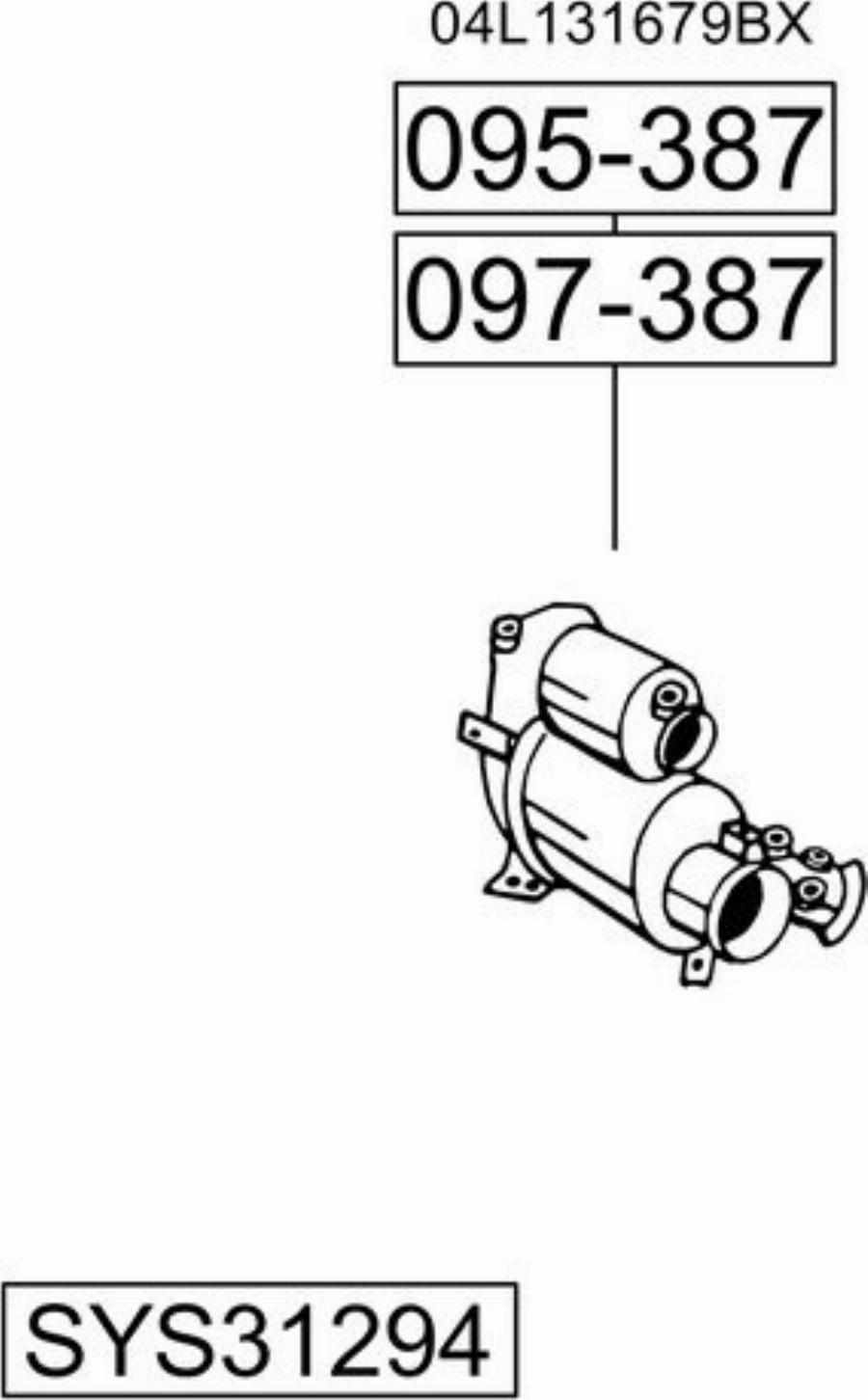 Bosal SYS31294 - Система выпуска ОГ abcparts.ee