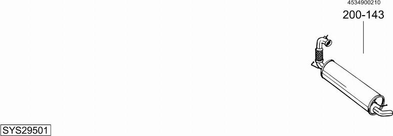 Bosal SYS29501 - Система выпуска ОГ abcparts.ee