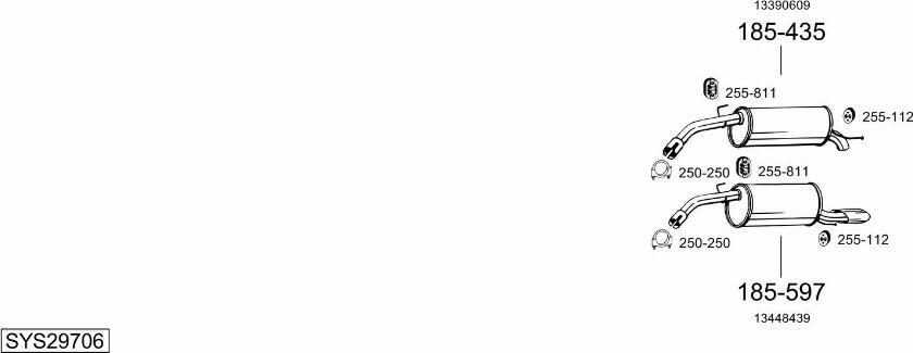 Bosal SYS29706 - Система выпуска ОГ abcparts.ee