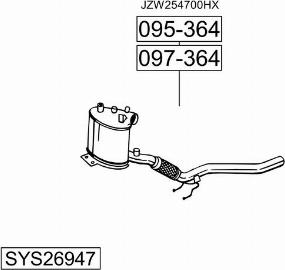 Bosal SYS26947 - Система выпуска ОГ abcparts.ee