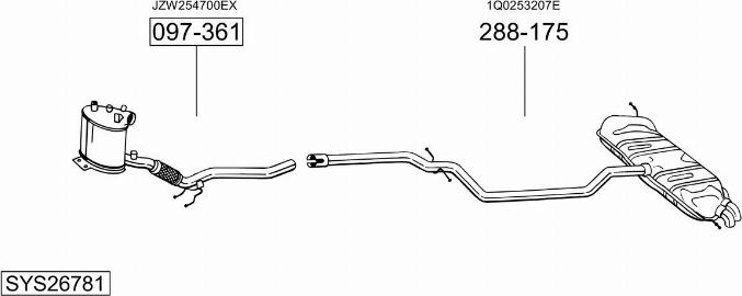 Bosal SYS26781 - Система выпуска ОГ abcparts.ee