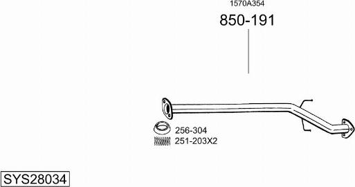 Bosal SYS28034 - Система выпуска ОГ abcparts.ee