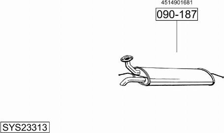 Bosal SYS23313 - Система выпуска ОГ abcparts.ee