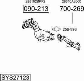 Bosal SYS27123 - Система выпуска ОГ abcparts.ee