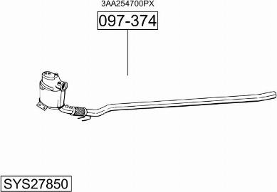 Bosal SYS27850 - Система выпуска ОГ abcparts.ee