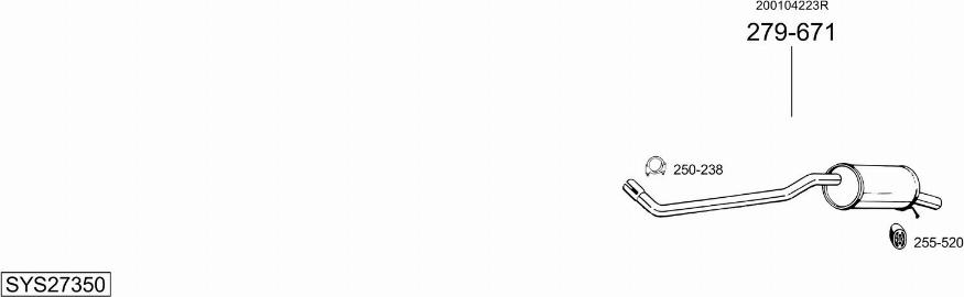 Bosal SYS27350 - Система выпуска ОГ abcparts.ee