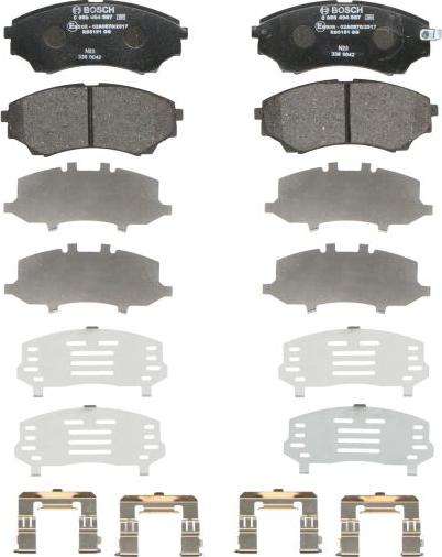 BOSCH 0 986 494 587 - Тормозные колодки, дисковые, комплект abcparts.ee