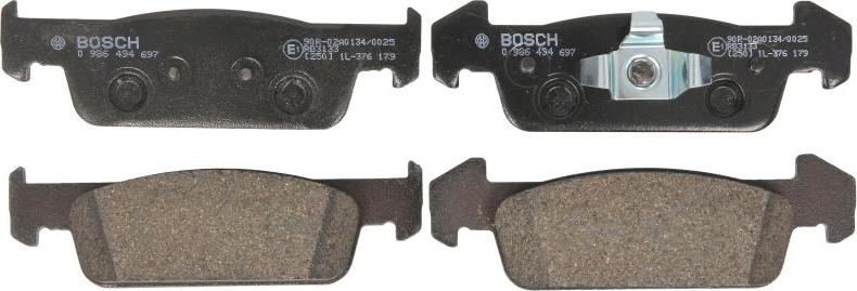 BOSCH 0 986 494 697 - Тормозные колодки, дисковые, комплект abcparts.ee