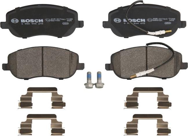 BOSCH 0 986 494 615 - Тормозные колодки, дисковые, комплект abcparts.ee