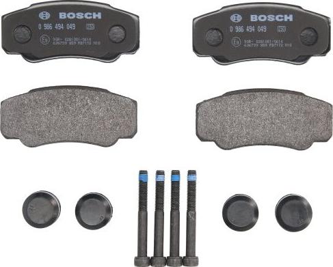 BOSCH 0 986 494 049 - Тормозные колодки, дисковые, комплект abcparts.ee