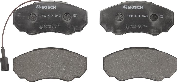 BOSCH 0 986 494 048 - Тормозные колодки, дисковые, комплект abcparts.ee