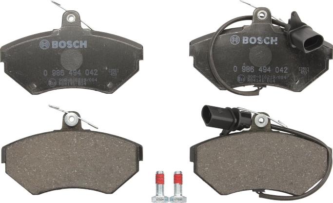 BOSCH 0 986 494 042 - Тормозные колодки, дисковые, комплект abcparts.ee