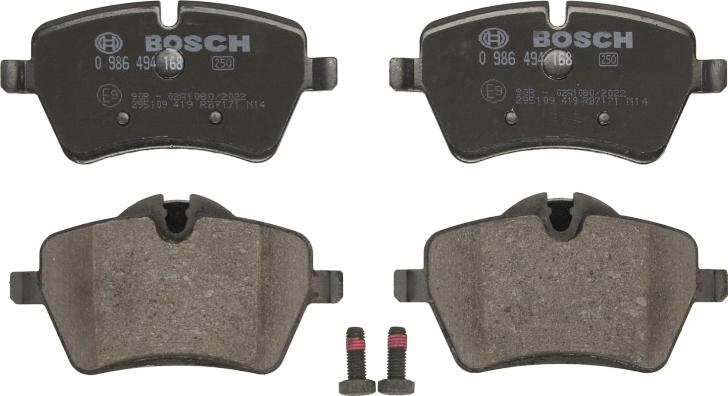 BOSCH 0 986 494 168 - Тормозные колодки, дисковые, комплект abcparts.ee