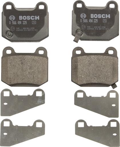 BOSCH 0 986 494 229 - Тормозные колодки, дисковые, комплект abcparts.ee