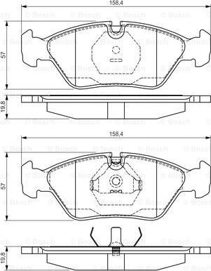 BOSCH 0 986 495 162 - Тормозные колодки, дисковые, комплект abcparts.ee