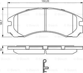 BOSCH 0 986 495 252 - Тормозные колодки, дисковые, комплект abcparts.ee