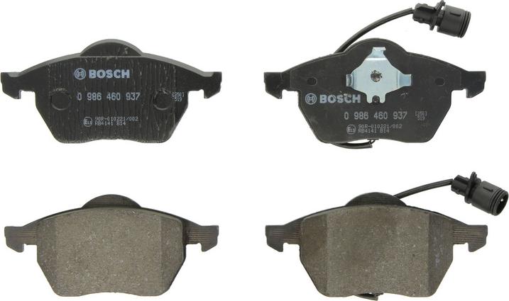 BOSCH 0 986 460 937 - Тормозные колодки, дисковые, комплект abcparts.ee