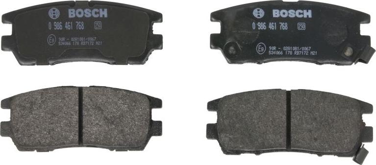 BOSCH 0 986 461 768 - Тормозные колодки, дисковые, комплект abcparts.ee