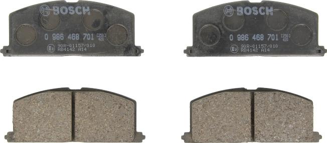 BOSCH 0 986 468 701 - Тормозные колодки, дисковые, комплект abcparts.ee