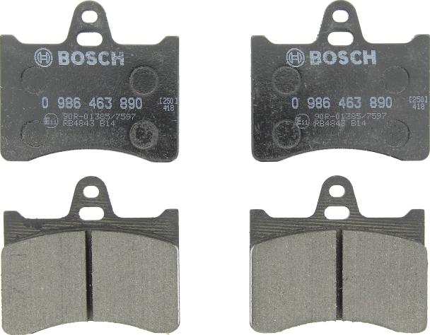 BOSCH 0 986 463 890 - Тормозные колодки, дисковые, комплект abcparts.ee