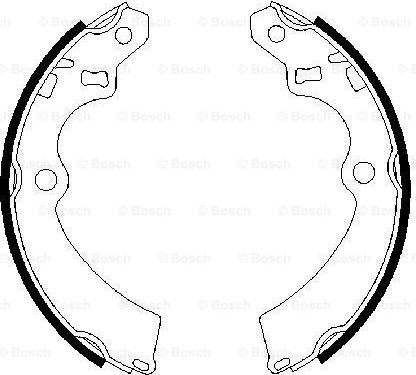 BOSCH 0 986 487 427 - Комплект тормозных колодок, барабанные abcparts.ee