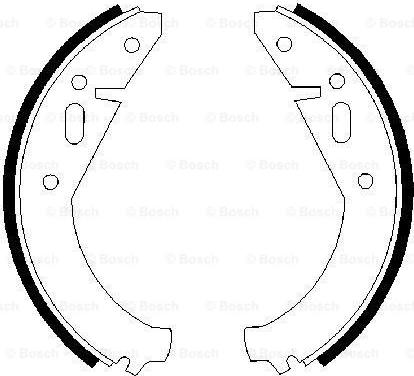 BOSCH 0 986 487 321 - Комплект тормозных колодок, барабанные abcparts.ee