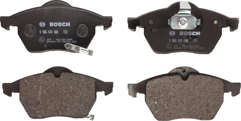 BOSCH 0 986 424 488 - Тормозные колодки, дисковые, комплект abcparts.ee