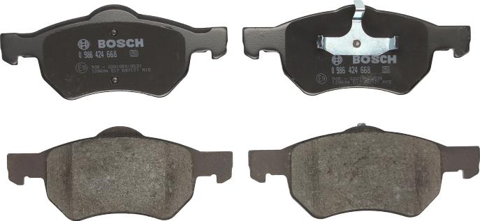 BOSCH 0 986 424 668 - Тормозные колодки, дисковые, комплект abcparts.ee