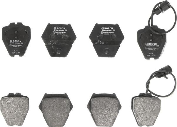 BOSCH 0 986 424 689 - Тормозные колодки, дисковые, комплект abcparts.ee