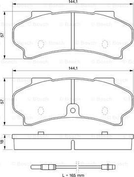 BOSCH 0 986 424 046 - Тормозные колодки, дисковые, комплект abcparts.ee