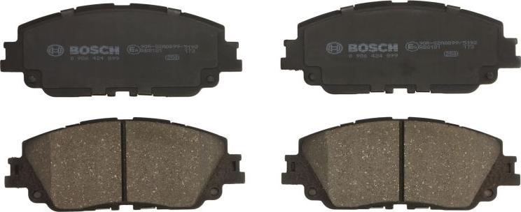 BOSCH 0 986 424 899 - Тормозные колодки, дисковые, комплект abcparts.ee