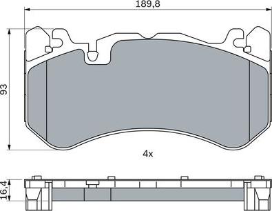 BOSCH 0 986 424 861 - Тормозные колодки, дисковые, комплект abcparts.ee