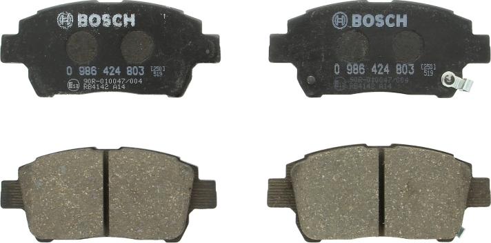 BOSCH 0 986 424 803 - Тормозные колодки, дисковые, комплект abcparts.ee
