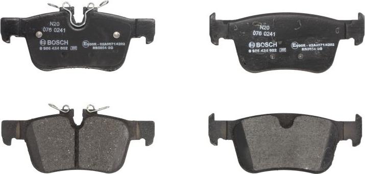 BOSCH 0 986 424 802 - Тормозные колодки, дисковые, комплект abcparts.ee