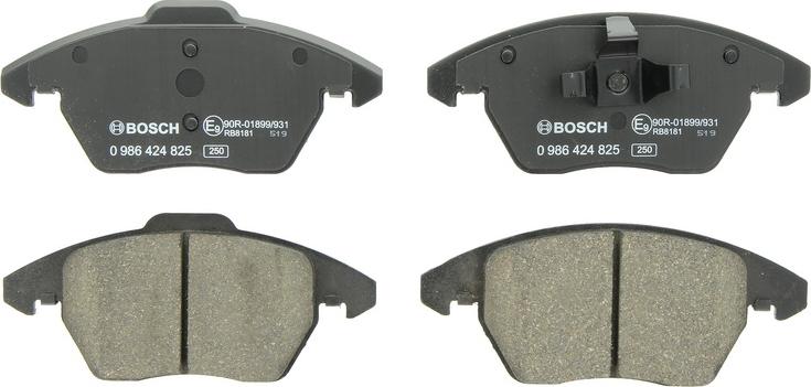 BOSCH 0 986 424 825 - Тормозные колодки, дисковые, комплект abcparts.ee