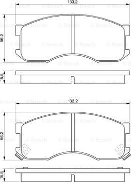 BOSCH 0 986 424 202 - Тормозные колодки, дисковые, комплект abcparts.ee