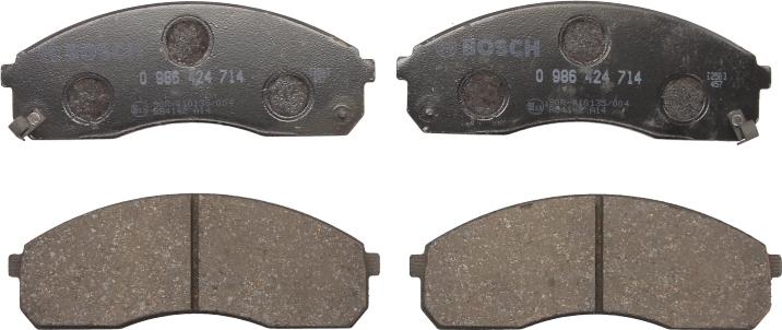BOSCH 0 986 424 714 - Тормозные колодки, дисковые, комплект abcparts.ee